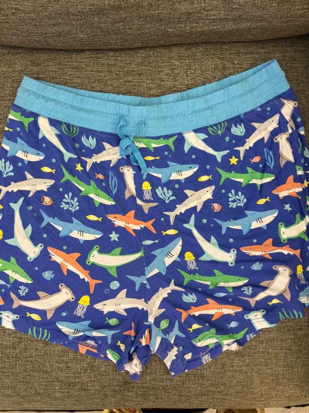 Little Sleepies Shark Reef Pajama Shorts Large
